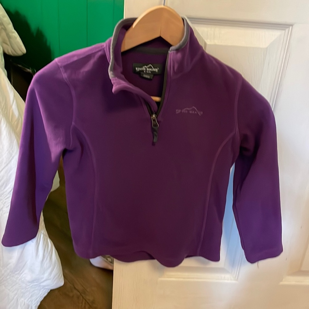 Eddie Bauer kids purple long-sleeved fleece top ❄️💜